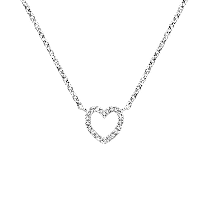 heart diamond choker