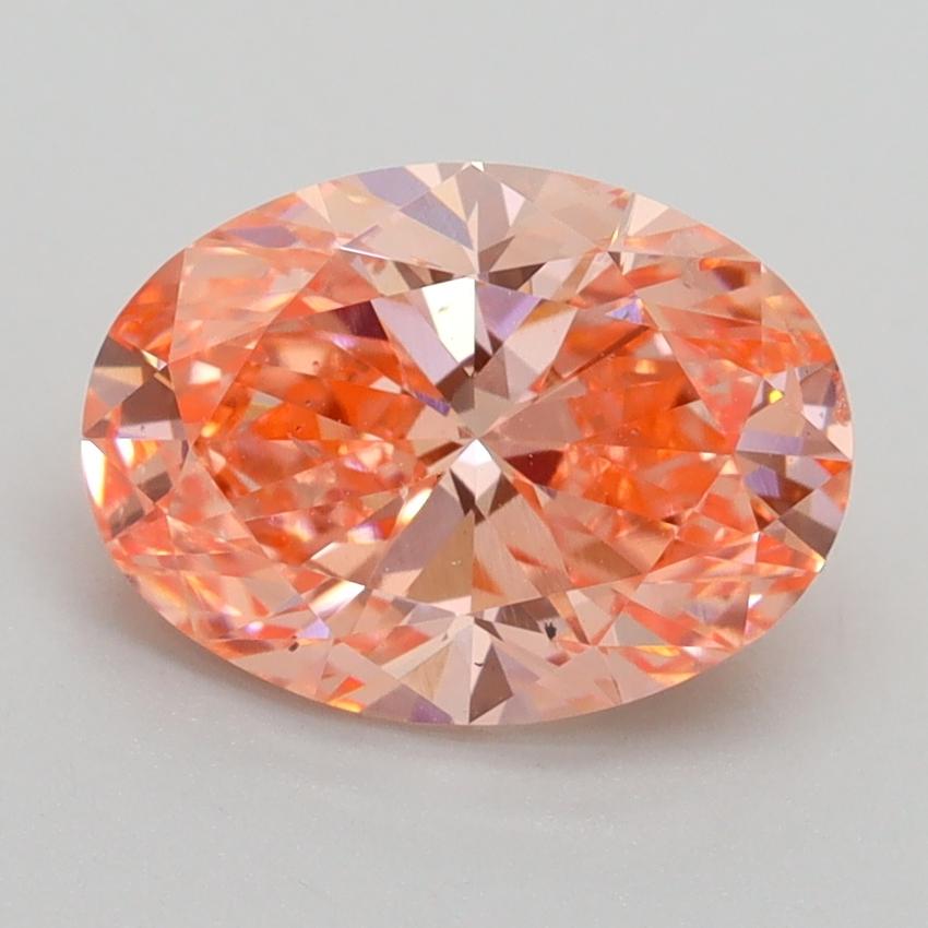 2.21 Ct. Fancy Vivid Pink Oval Lab Grown Diamond