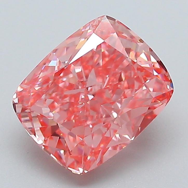 2.28 Ct. Fancy Vivid Pink Cushion Lab Grown Diamond