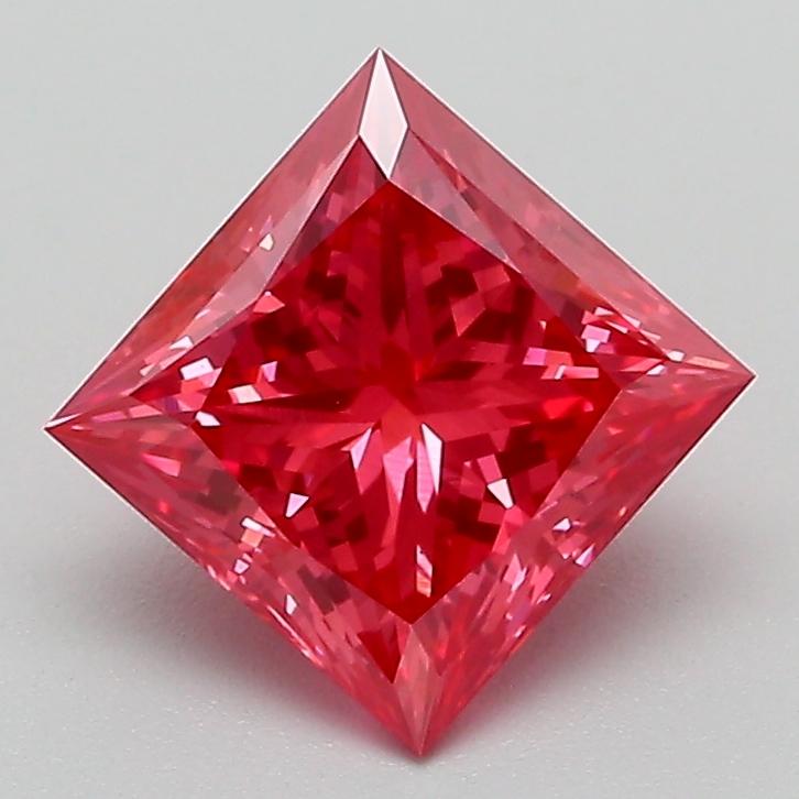 1.58 Ct. Fancy Vivid Pink Princess Lab Grown Diamond
