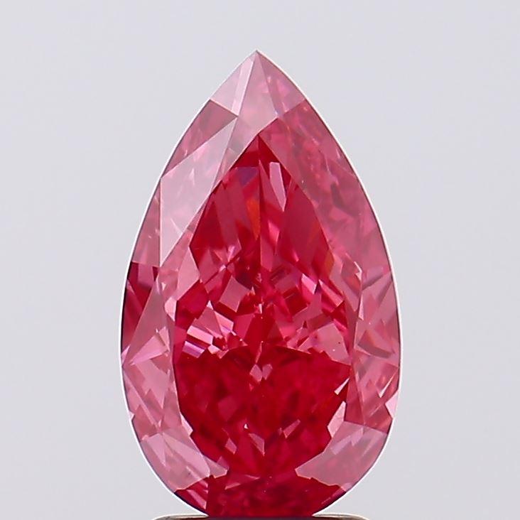 3.04 Ct. Fancy Vivid Pink Pear Lab Grown Diamond
