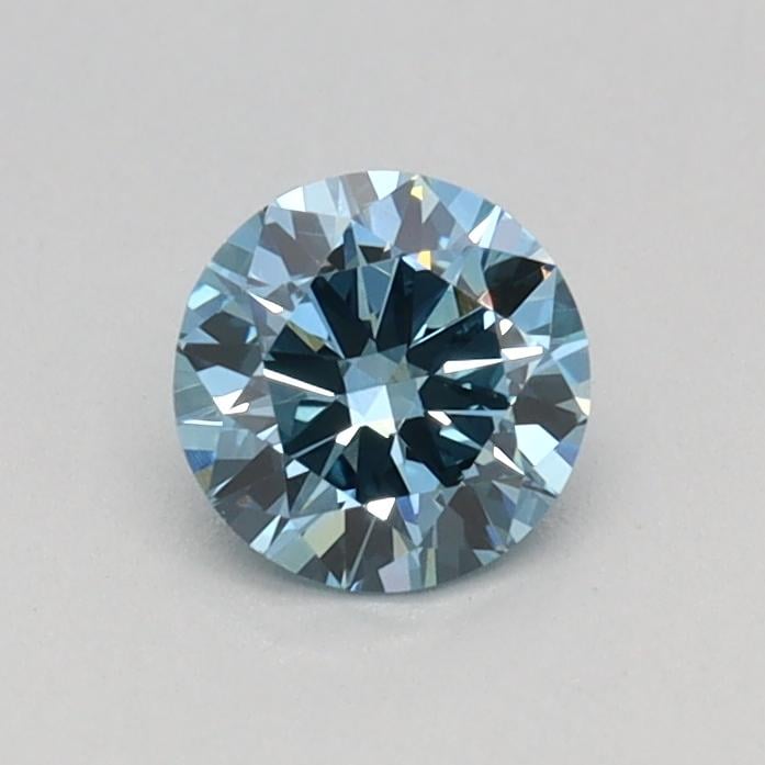 0.34 Ct. Fancy Vivid Blue Round Lab Grown Diamond