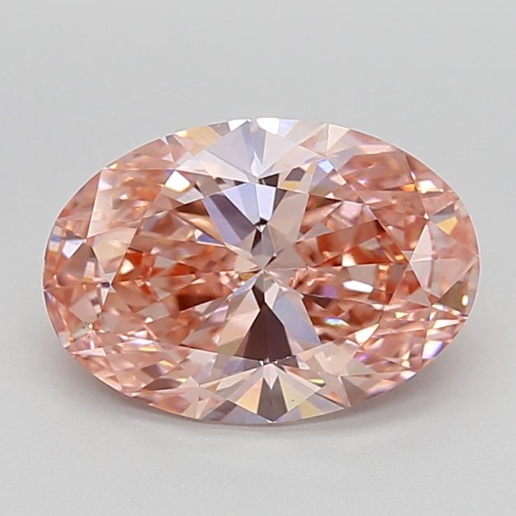 3.02 Ct. Fancy Vivid  Pink Oval Lab Grown Diamond