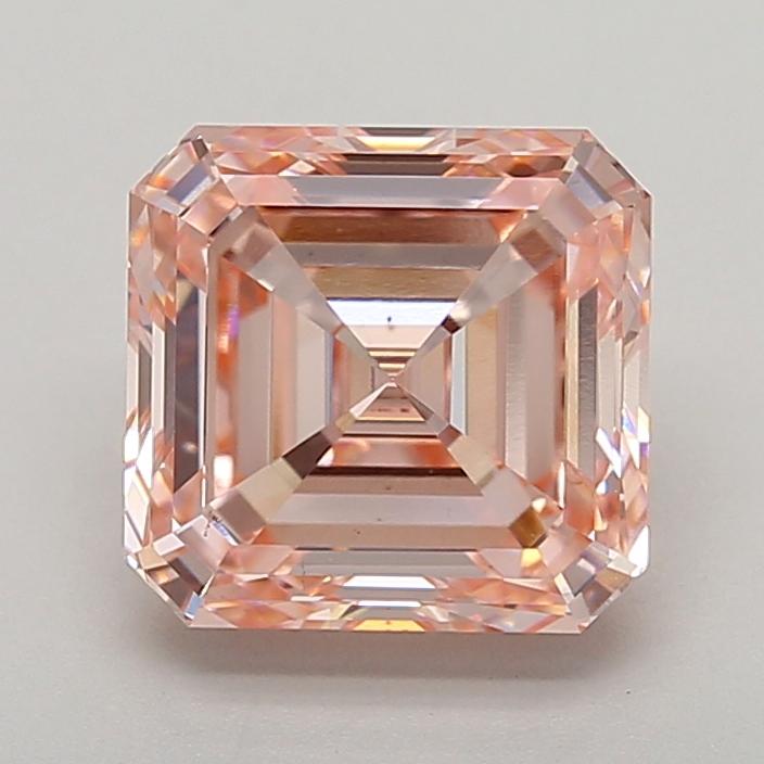 4.02 Ct. Fancy Intense  Pink Asscher Lab Grown Diamond
