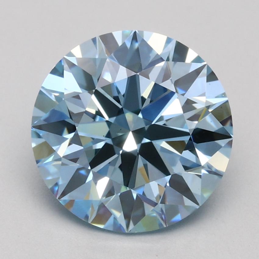 2.06 Ct. Fancy Blue Round Lab Grown Diamond