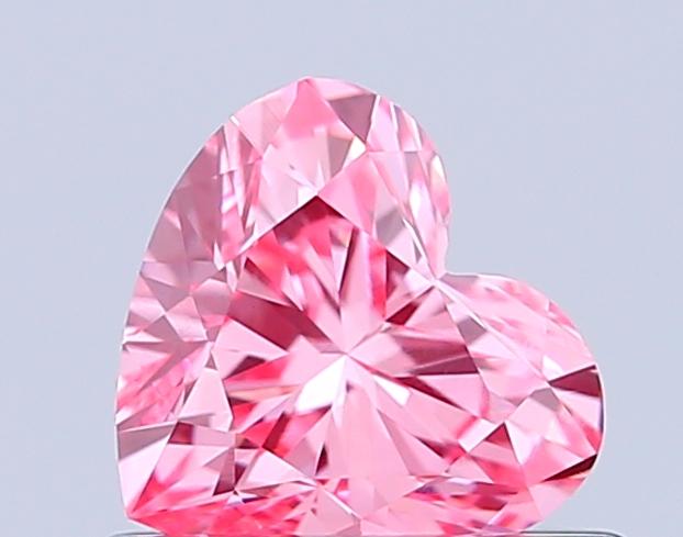 0.56 Ct. Fancy Vivid Pink Heart Lab Grown Diamond