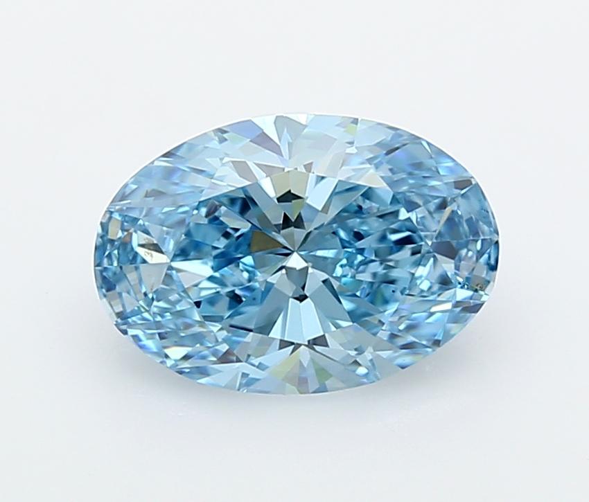 2.50 Ct. Fancy Vivid  Blue Oval Lab Grown Diamond