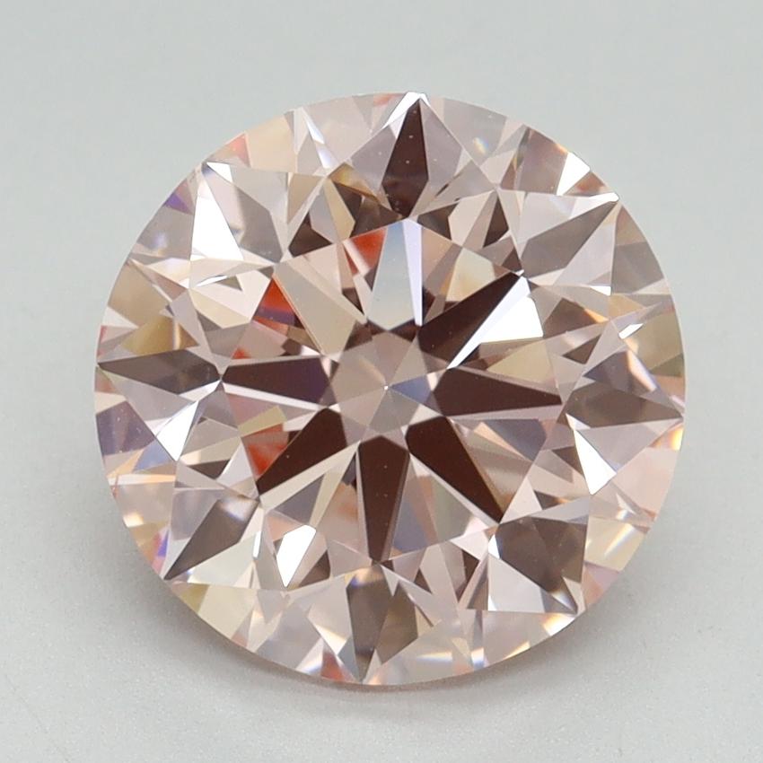 3.24 Ct. Fancy Intense Pink Round Lab Grown Diamond