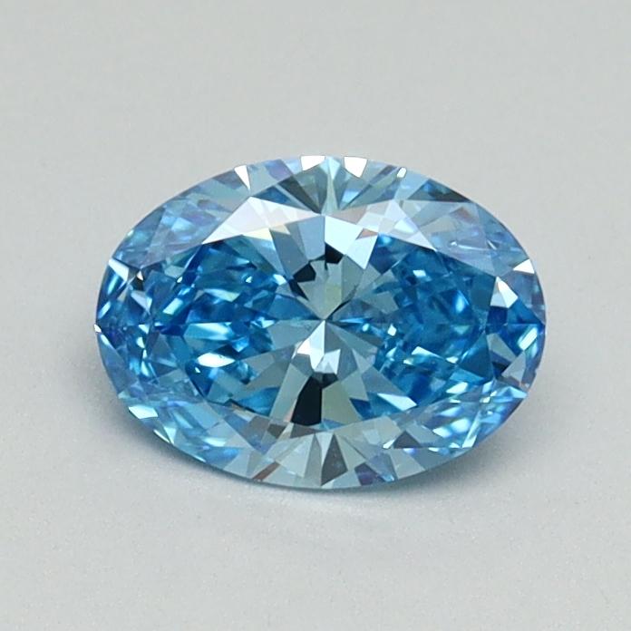 0.60 Ct. Fancy Vivid Blue Oval Lab Grown Diamond