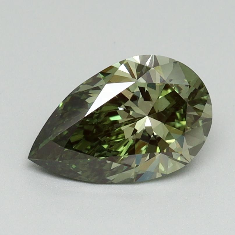 1.02 Ct. Fancy Vivid Green Pear Lab Grown Diamond