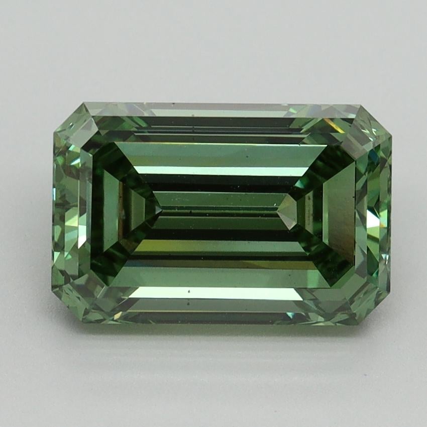 3.23 Ct. Fancy Vivid Pacific Green Emerald Lab Grown Diamond