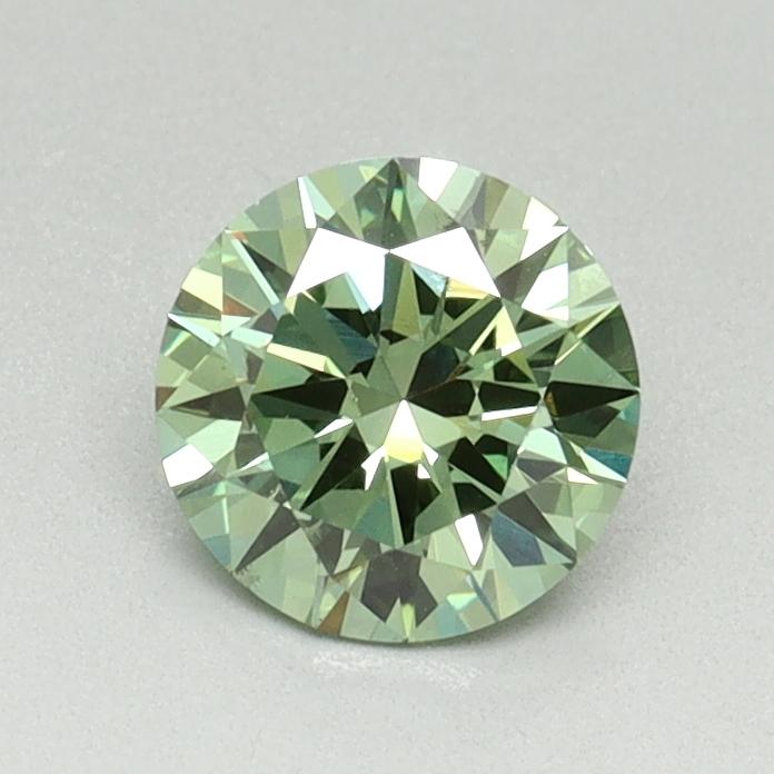 0.70 Ct. Fancy Vivid Pacific Green Round Lab Grown Diamond