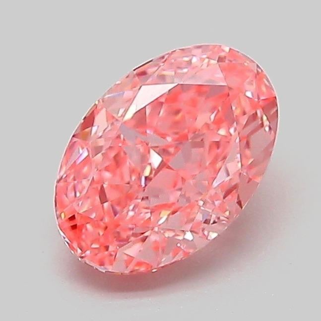 1.08 Ct. Fancy Vivid Pink Oval Lab Grown Diamond