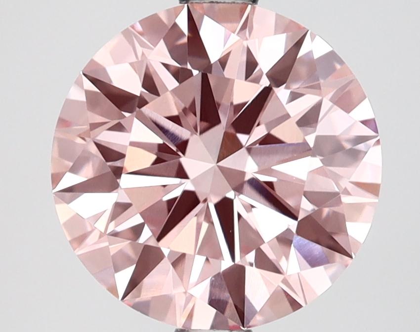 2.55 Ct. Fancy Vivid Pink Round Lab Grown Diamond
