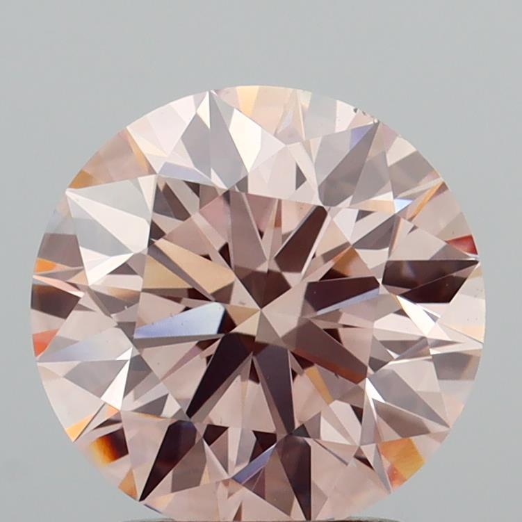 2.11 Ct. Fancy Brownish Pink Round Lab Grown Diamond