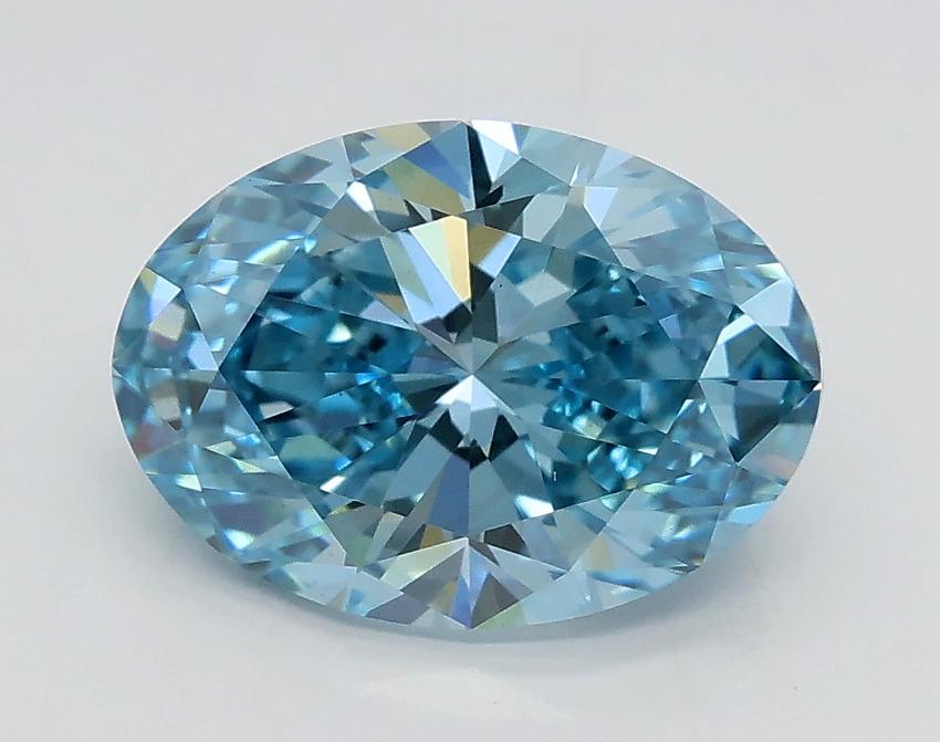 2.01 Ct. Fancy Vivid Blue Oval Lab Grown Diamond