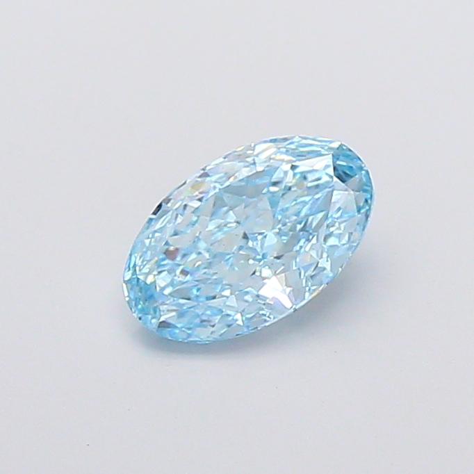 1.13 Ct. Fancy Vivid  Blue Oval Lab Grown Diamond