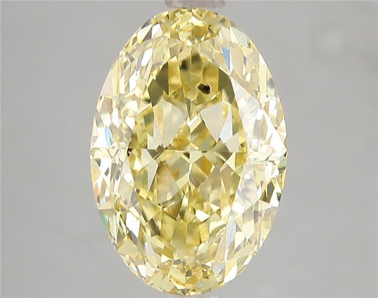 5.02 Ct. Fancy Vivid Yellow Oval Lab Grown Diamond