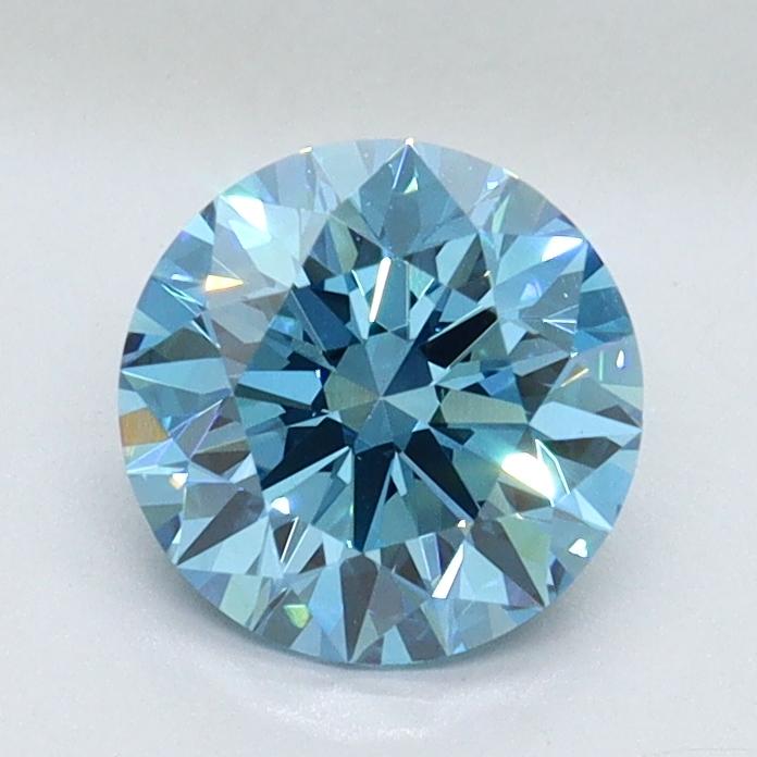 1.12 Ct. Fancy Vivid Blue Round Lab Grown Diamond