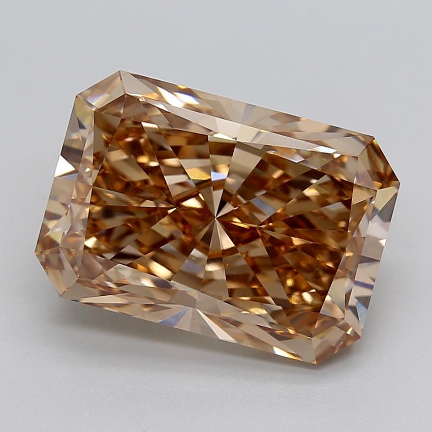 11.23 Ct. Fancy Yellowish Brown Radiant Lab Grown Diamond