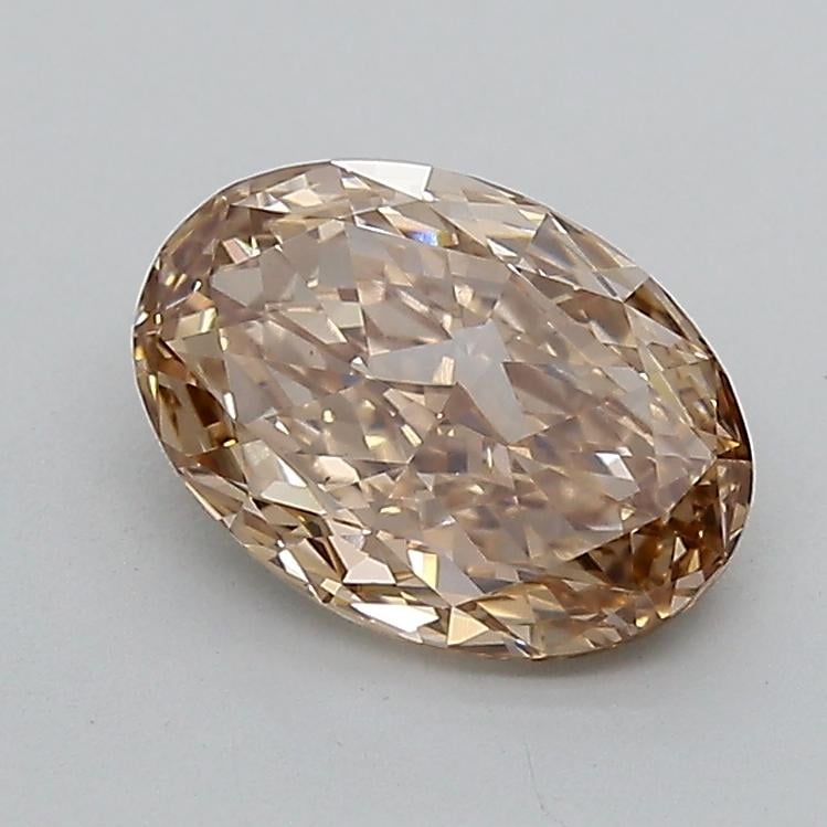 1.70 Ct. Fancy Light Yellowish Brown Oval Lab Grown Diamond