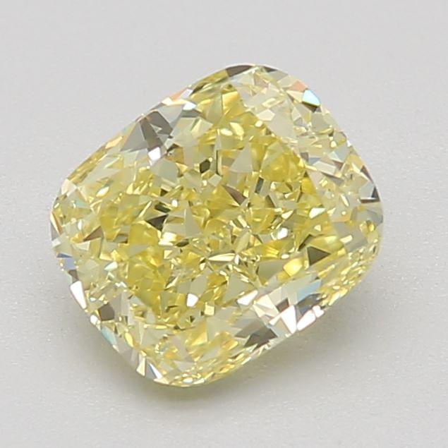 1.00 Ct. Fancy Intense Yellow Cushion Diamond