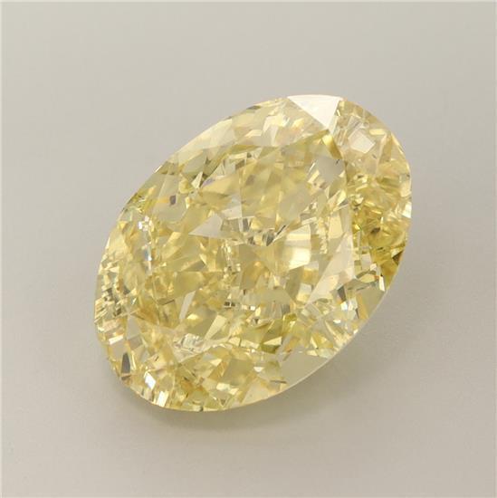 6.32 Ct. Fancy Vivid Yellow Oval Lab Grown Diamond