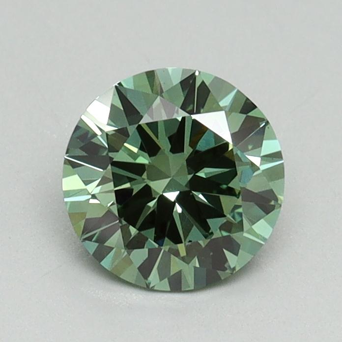 0.81 Ct. Fancy Vivid Green Round Lab Grown Diamond