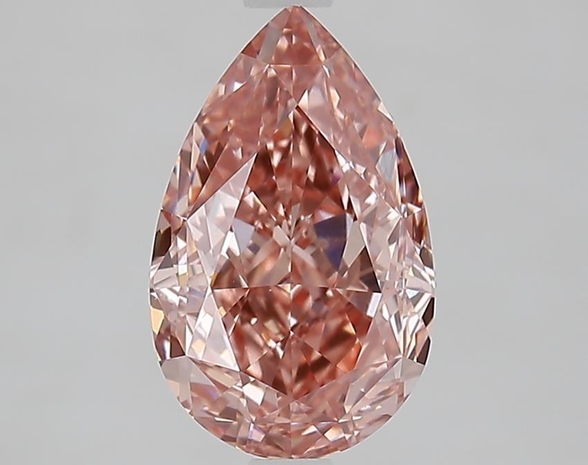 2.57 Ct. Fancy Vivid Pink Pear Lab Grown Diamond