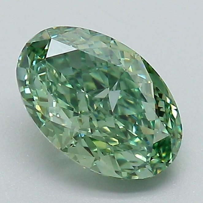 1.53 Ct. Fancy Vivid Green Oval Lab Grown Diamond