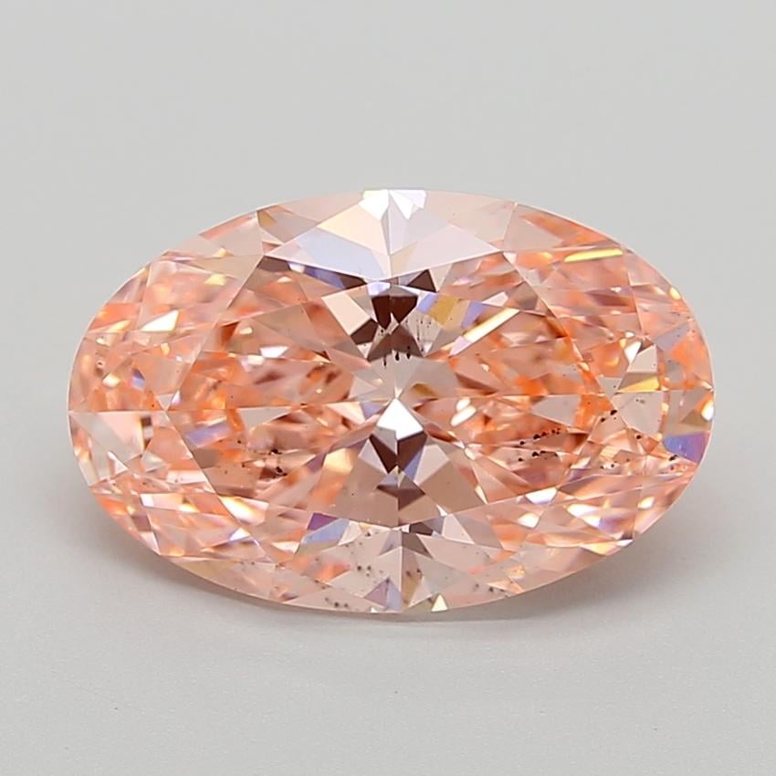 5.02 Ct. Fancy Vivid  Pink Oval Lab Grown Diamond