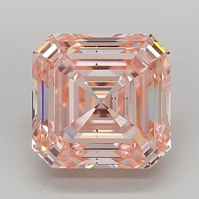 4.04 Ct. Fancy Intense  Pink Asscher Lab Grown Diamond