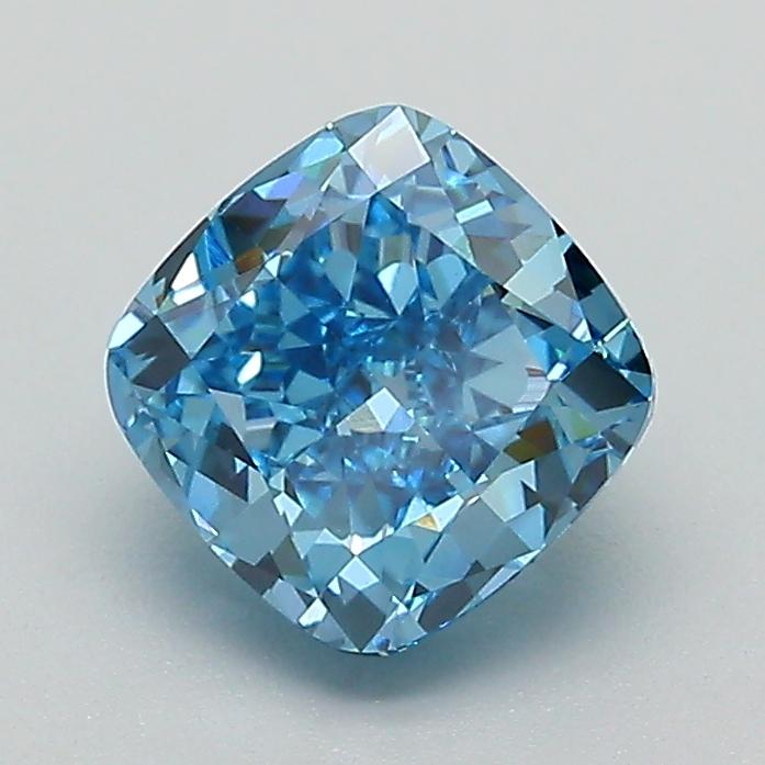 1.50 Ct. Fancy Vivid Blue Cushion Lab Grown Diamond
