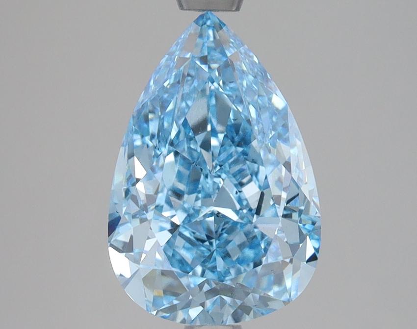 3.01 Ct. Fancy Vivid Blue Pear Lab Grown Diamond