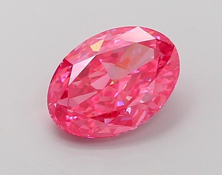 1.55 Ct. Fancy Vivid  Pink Oval Lab Grown Diamond