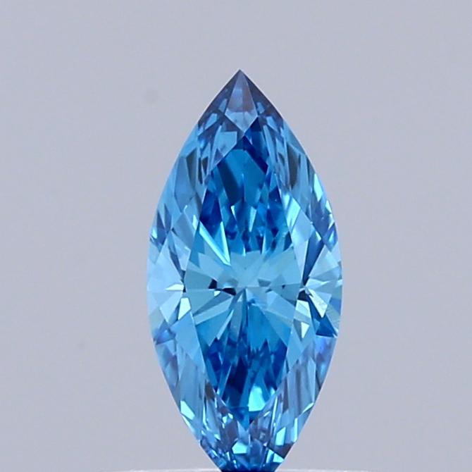 0.32 Ct. Fancy Vivid Blue Marquise Lab Grown Diamond