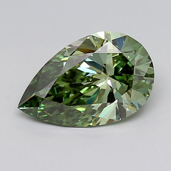 2.06 Ct. Fancy Vivid  Green Pear Lab Grown Diamond