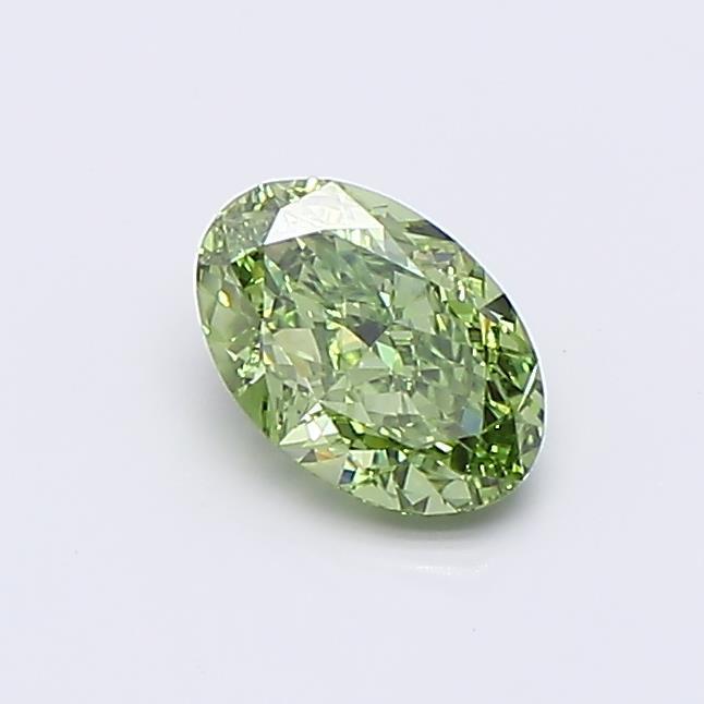 0.58 Ct. Fancy Vivid  Green Oval Lab Grown Diamond