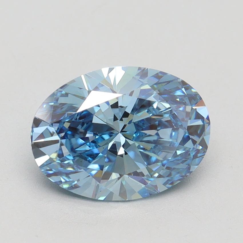2.07 Ct. Fancy Vivid Blue Oval Lab Grown Diamond