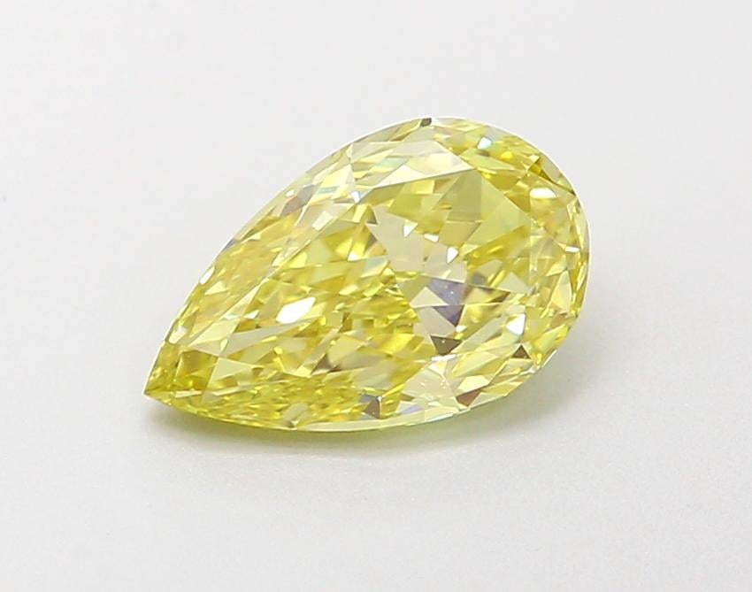 0.92 Ct. Fancy Intense Yellow Pear Lab Grown Diamond