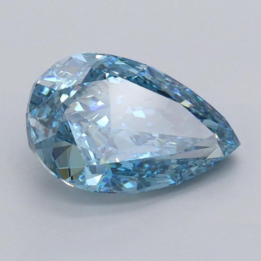 1.59 Ct. Fancy Vivid  Blue Pear Lab Grown Diamond