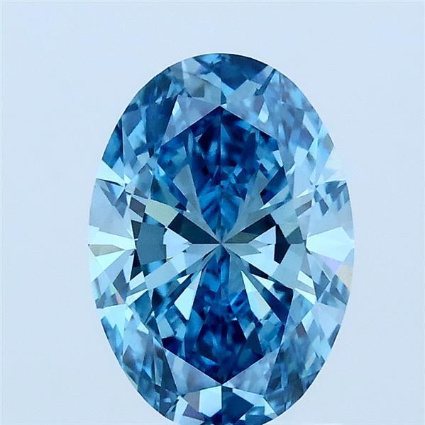1.50 Ct. Fancy Vivid Blue Oval Lab Grown Diamond