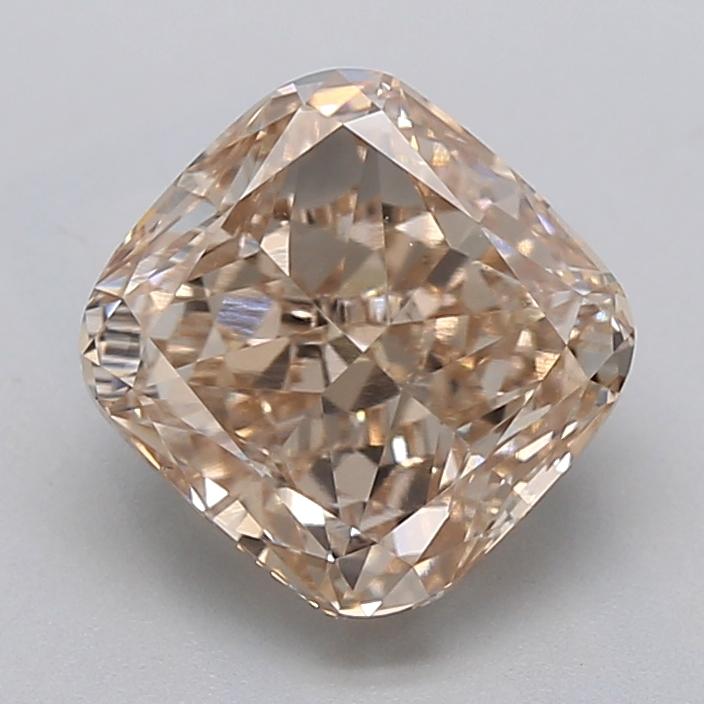 3.03 Ct. Light  Brown Cushion Lab Grown Diamond