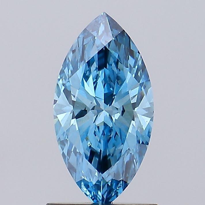 0.98 Ct. Fancy Vivid Blue Marquise Lab Grown Diamond