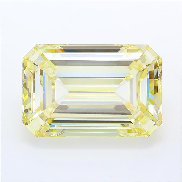 14.07 Ct. Fancy Light Yellow Emerald Lab Grown Diamond