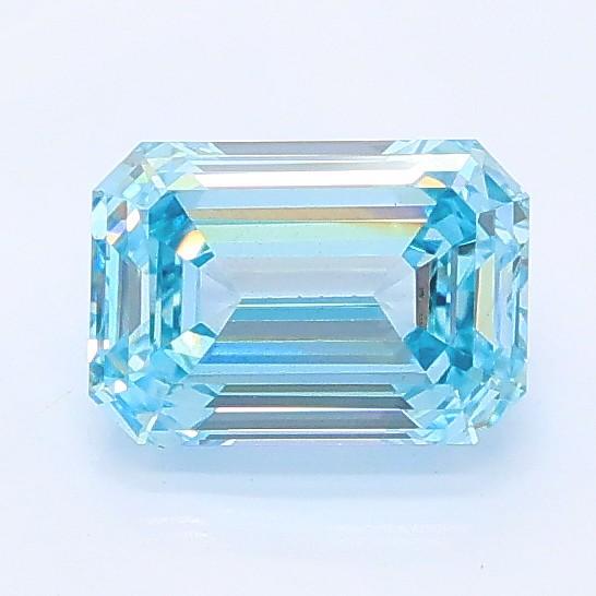 0.98 Ct. Fancy Intense Blue Emerald Lab Grown Diamond