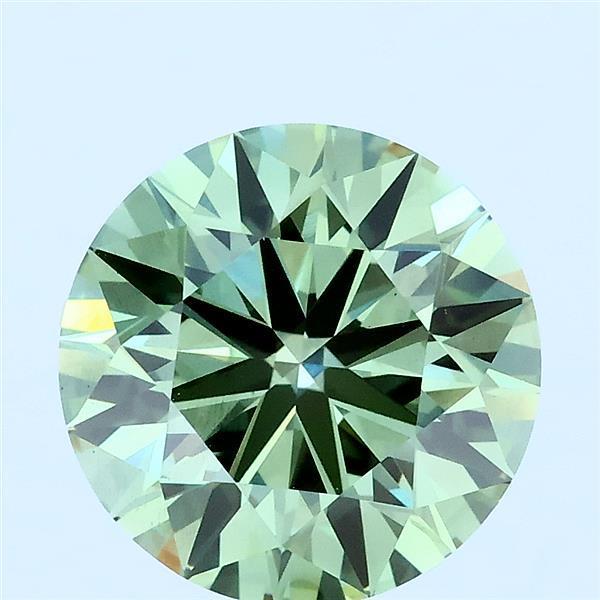 3.08 Ct. Fancy Green Round Lab Grown Diamond