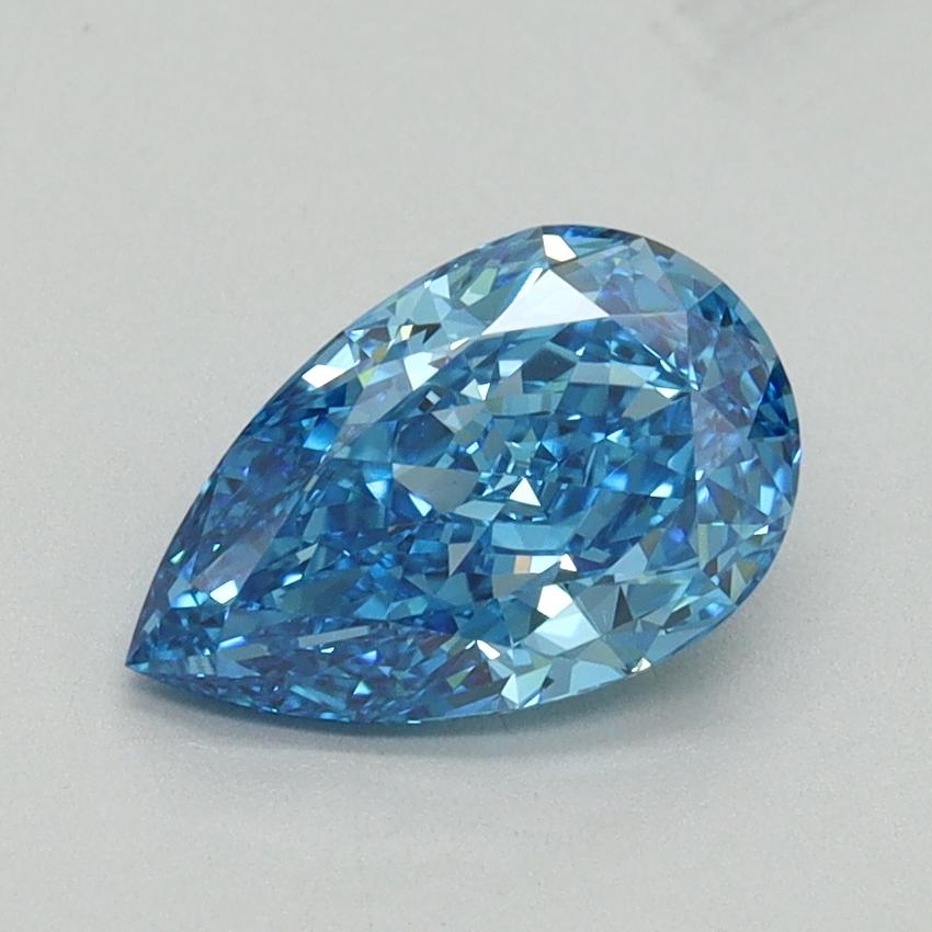 1.26 Ct. Fancy Vivid Malibu Blue Pear Lab Grown Diamond