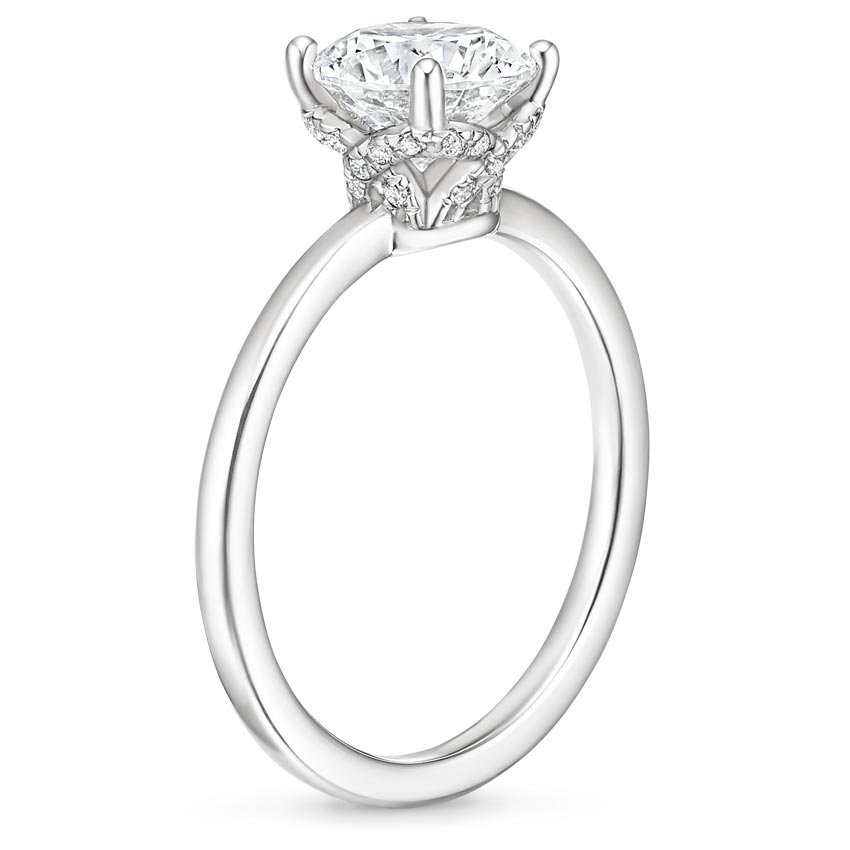 18K White Gold Astoria Diamond Ring, large side view