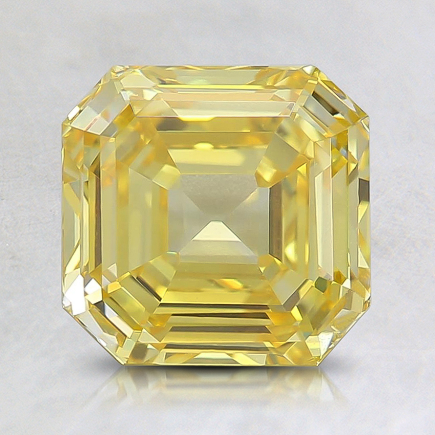 1.89 Ct. Fancy Vivid Orangy Yellow Asscher Lab Grown Diamond